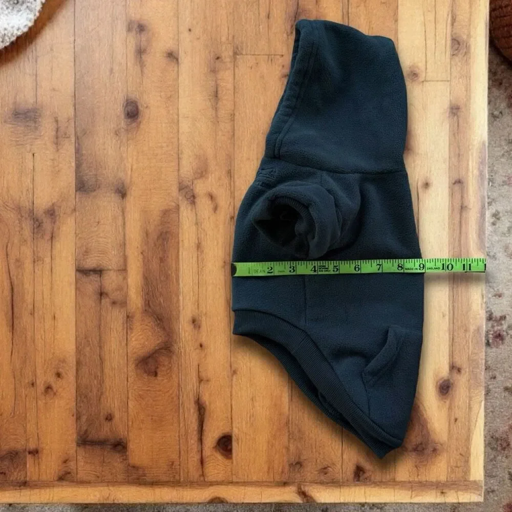 Dog Hoodie Sweater Charcoal Gray Fleece Sz S